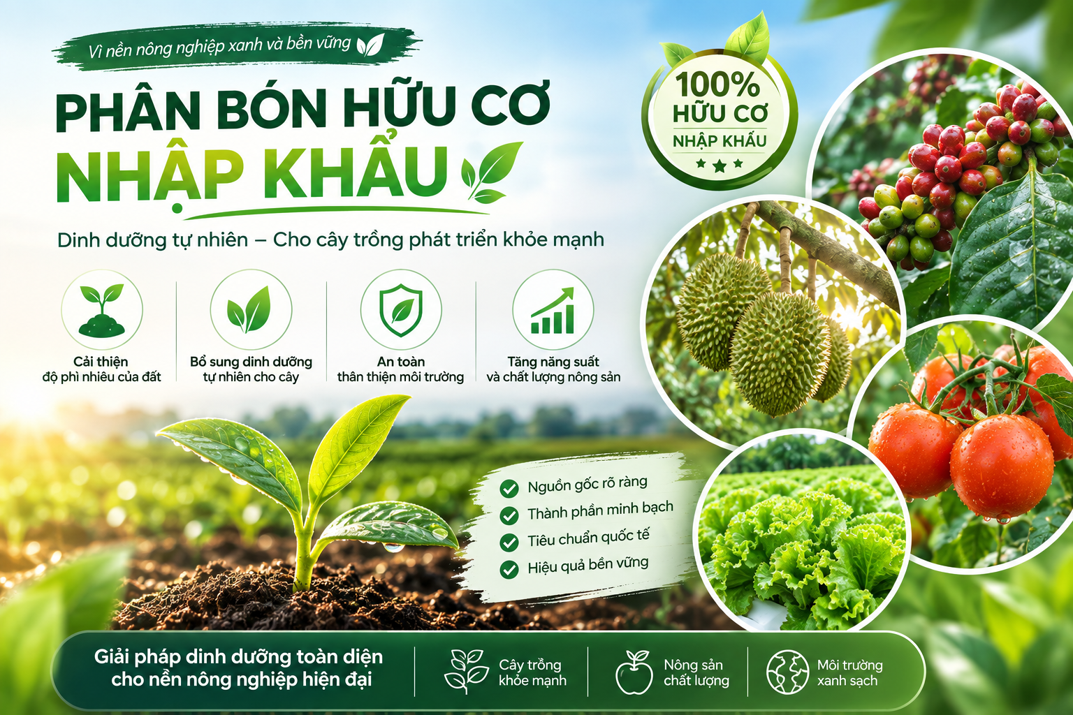 Phân Bón Hữu Cơ Nhập Khẩu – Xu Hướng Nông Nghiệp Hiện Đại Và Bền Vững